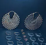 Large Golden Mandala Hoops