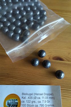Kal. .435 | Bleikugel gerollt
