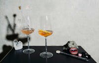 Rose Quartz Crystal Stemmed Wine Glasses - Two Piece, Greatfool