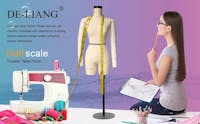 DL265 Half Scale dress form full body, US size 6 1/2 scale tailoring  dummy,Sewing Dressmaker Mannequin with Detachable Arms, De-Liang Dress  Forms