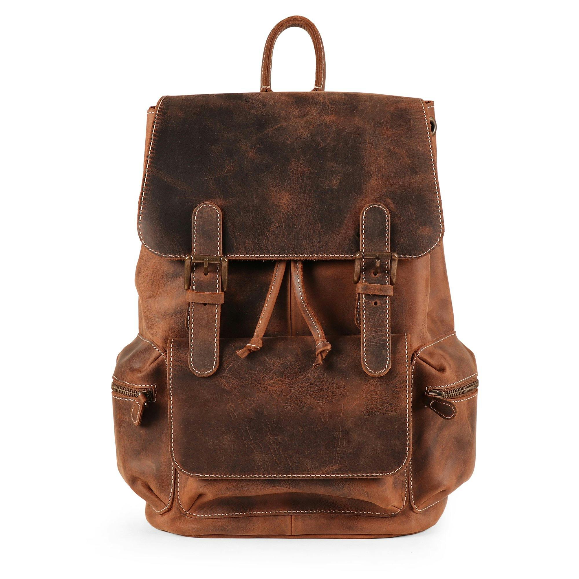 yukon leather backpack