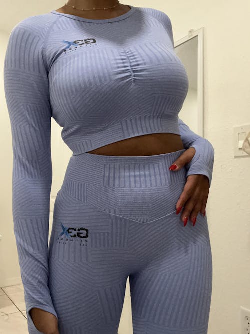 Corduroy Long-Sleeve Crop Top