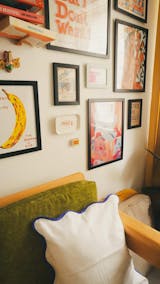 Squiggle Cushion Cover - Blue and Ivory