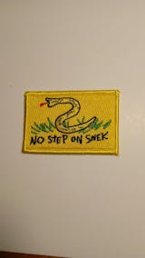 8*5cm Yellow Black NO STEP ON SNEK Snake Embroidery Badge Hook And Loop  Patches Backpack Decals Spot Wholesale - Buy 8*5cm Yellow Black NO STEP ON  SNEK Snake Embroidery Badge Hook And
