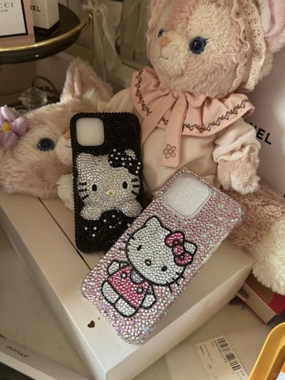 Hand-Applied Rhinestone Hello Kitty IPhone Case