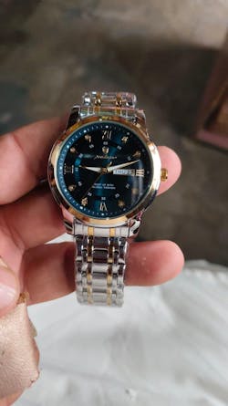 POEDAGAR 936 Men's Stainless Steel Original Quartz Watch with Date & Week Display