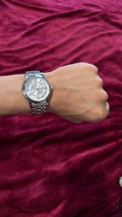 POEDAGAR 936 Men's Stainless Steel Original Quartz Date & Week Watch