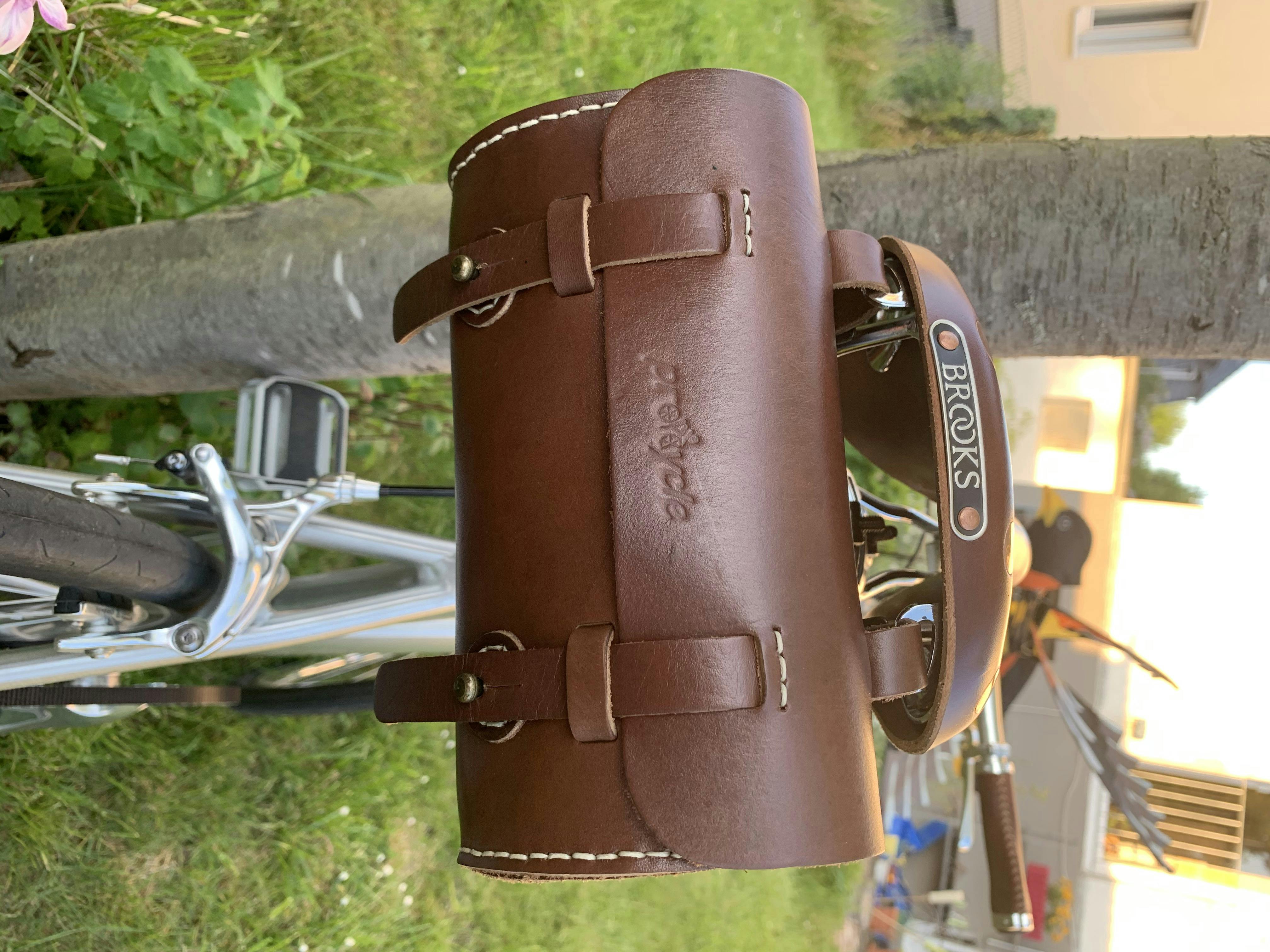 leather bike saddle bags