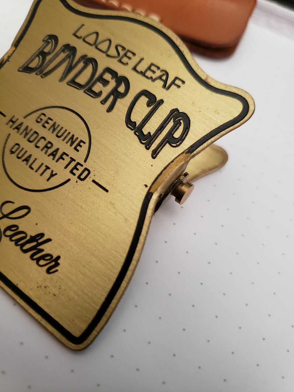 Handmade DoubleSided Brass Binder Clips Galen Leather