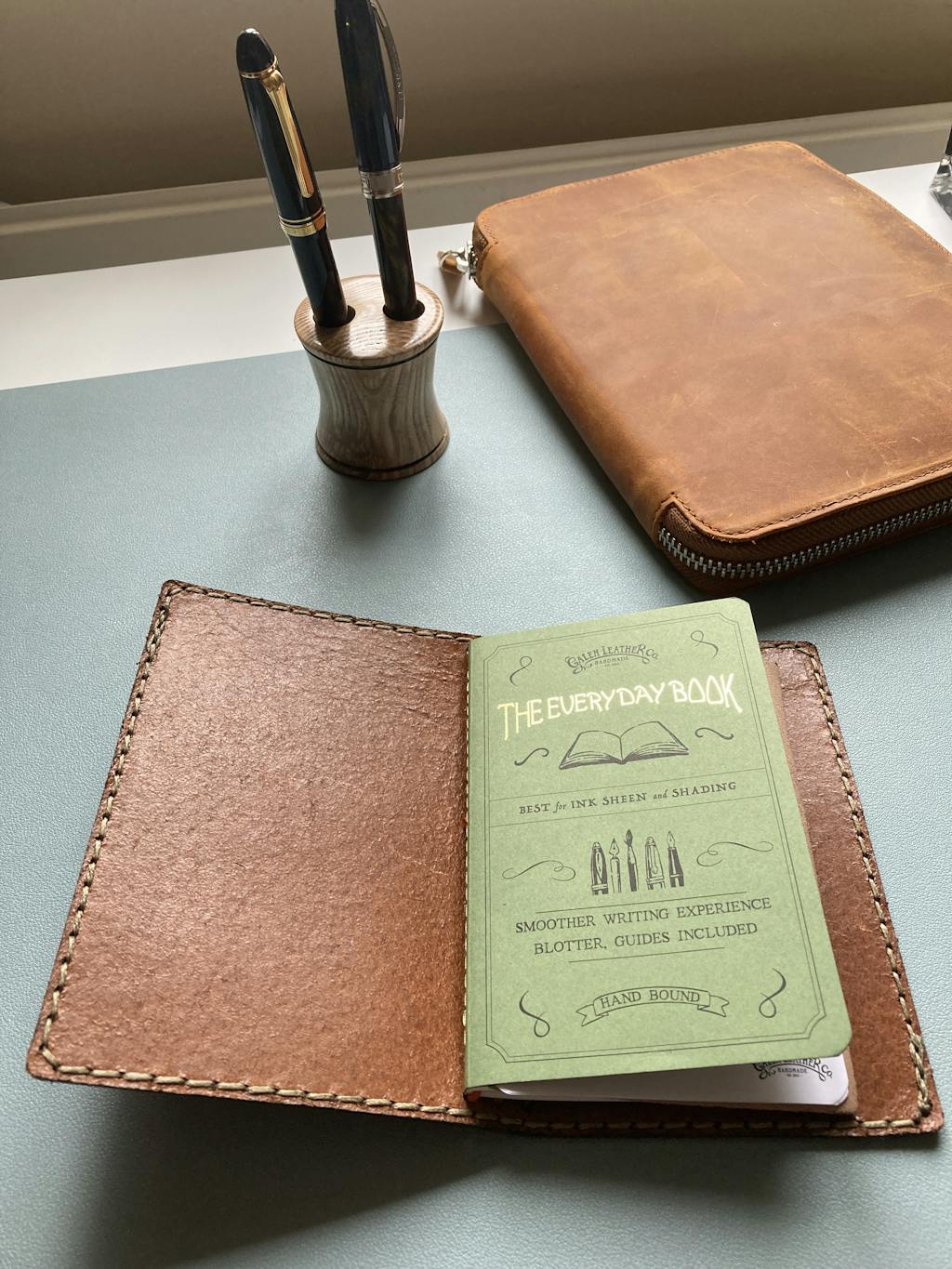 Handmade Traveler's Notebook Leather Cover Brown Galen Leather