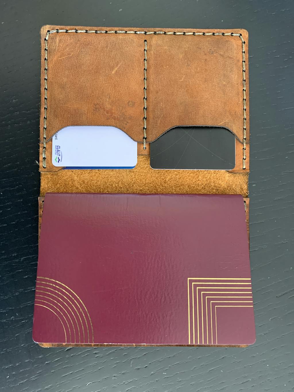 No.06 Hand-Stitched Leather Passport Holder - Rustic Brown - Galen Leather