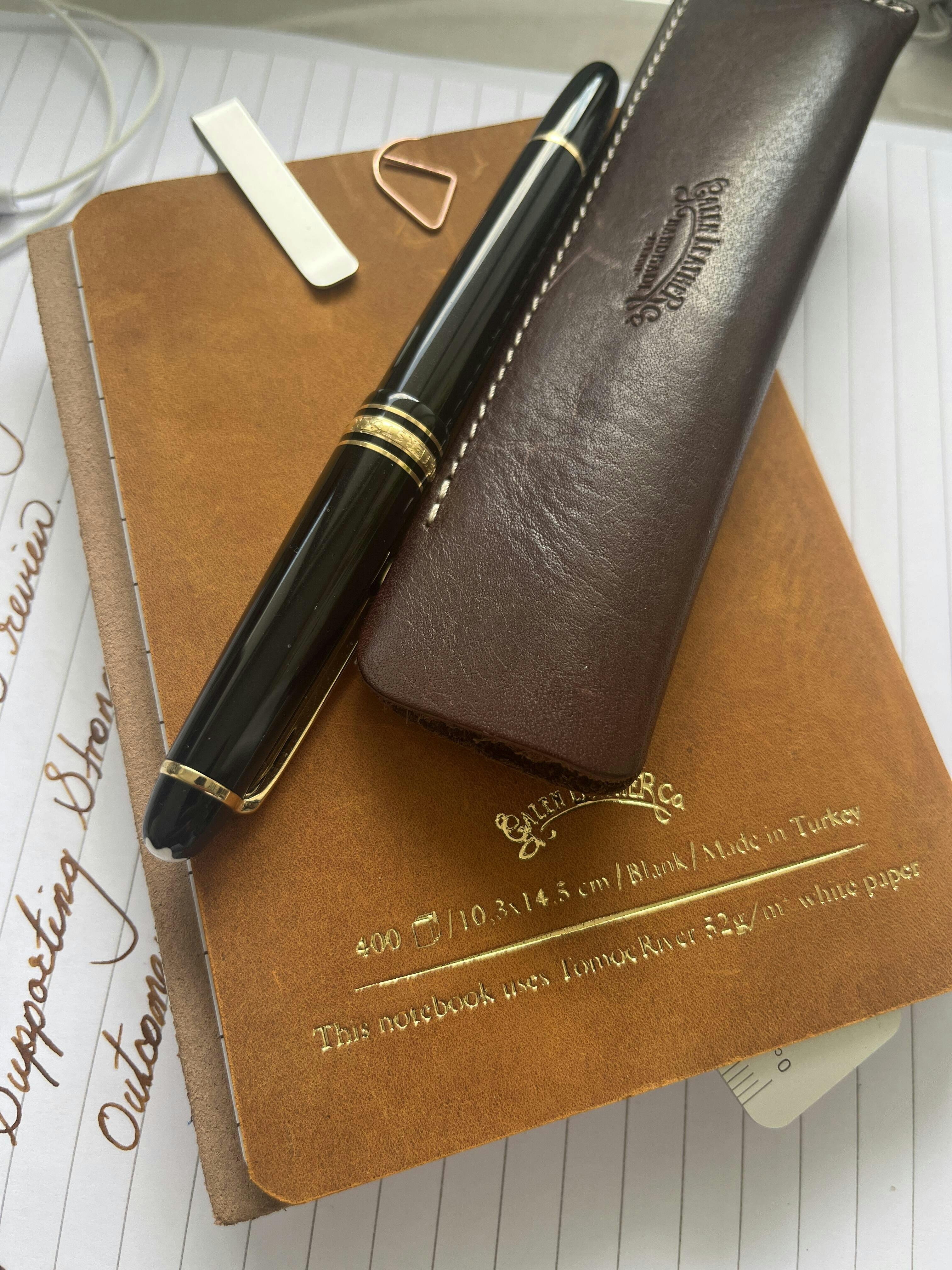 Leather Notebook B6 In Brown - Handmade Leather Bound Journal - Galen ...