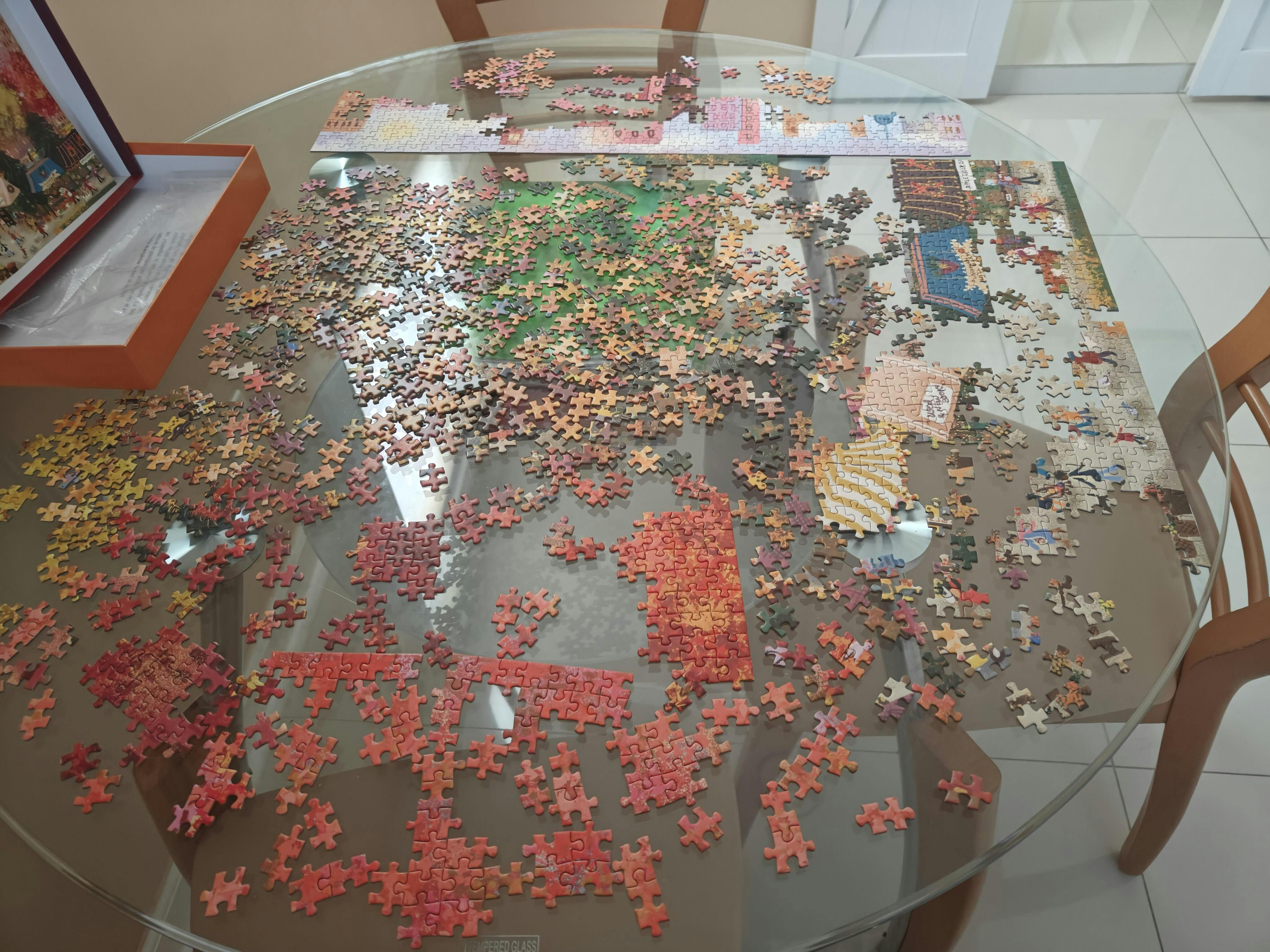 Joy Laforme Autumn at the City Market 1000 Piece Puzzle