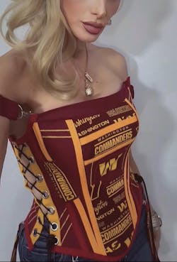Washington DC Football Team COMMANDERS Corset