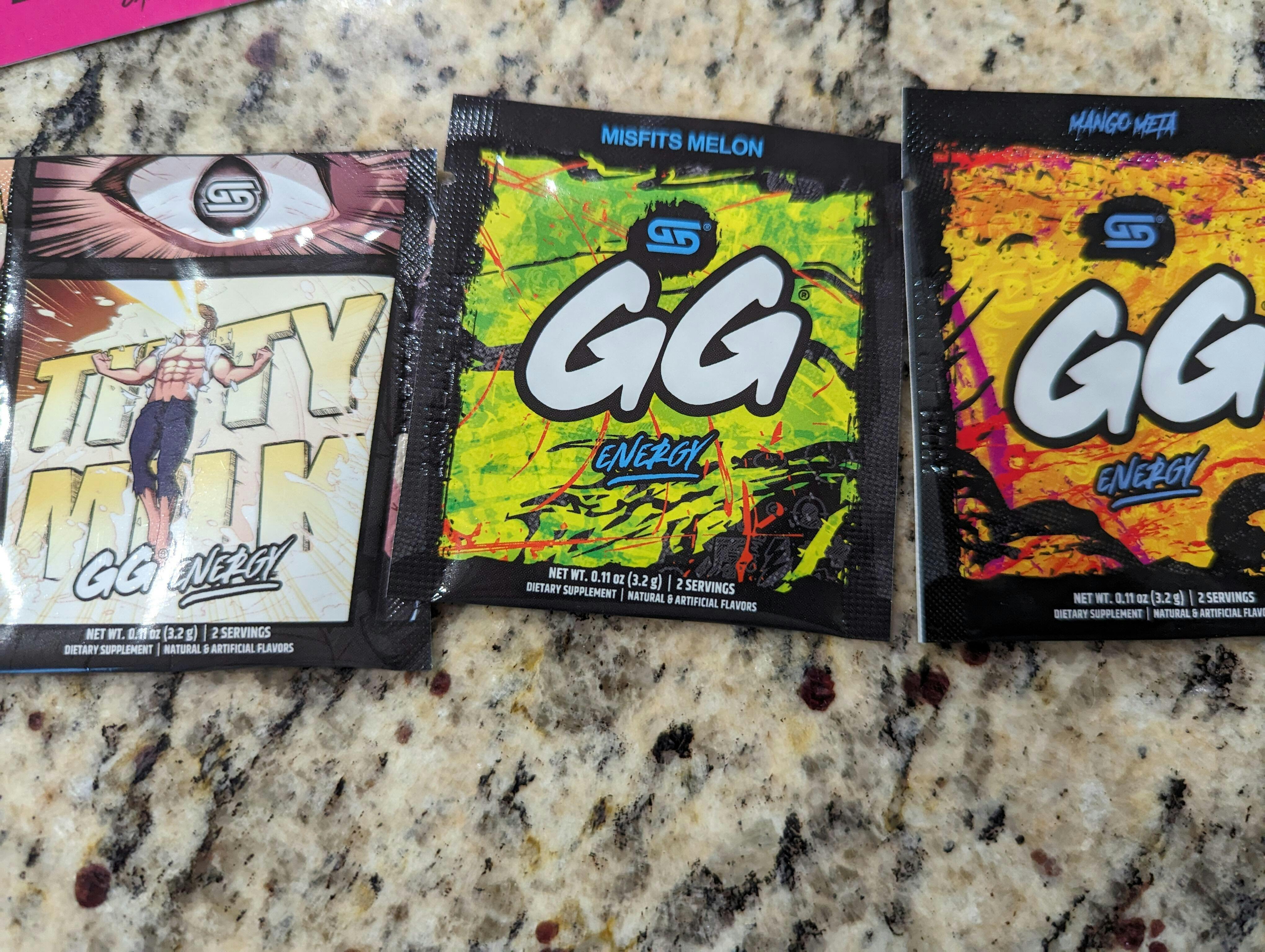 Gamer Supps GG Energy 3 Dietary Supplement Samples Natural & Artificial  Flavors.