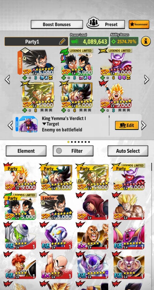 Dragon Ball Legends Farmed Account [Android]