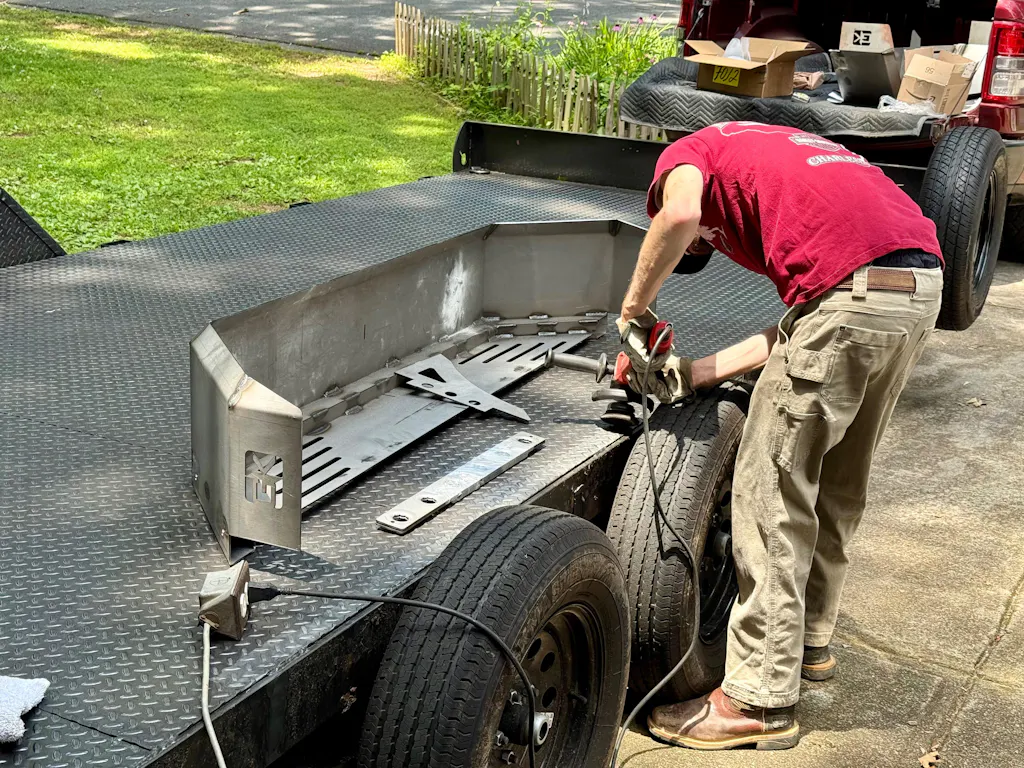 Heavy Duty Weld on DIY Drive Over Trailer Fender Kit Bare Steel - Pair