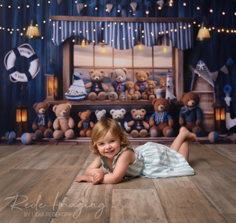 Wooden Beary Nautical Backdrop