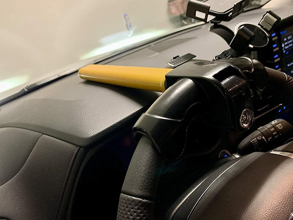 SteerLock AntiTheft Steering Wheel Lock with Sturdy Steel Bar for