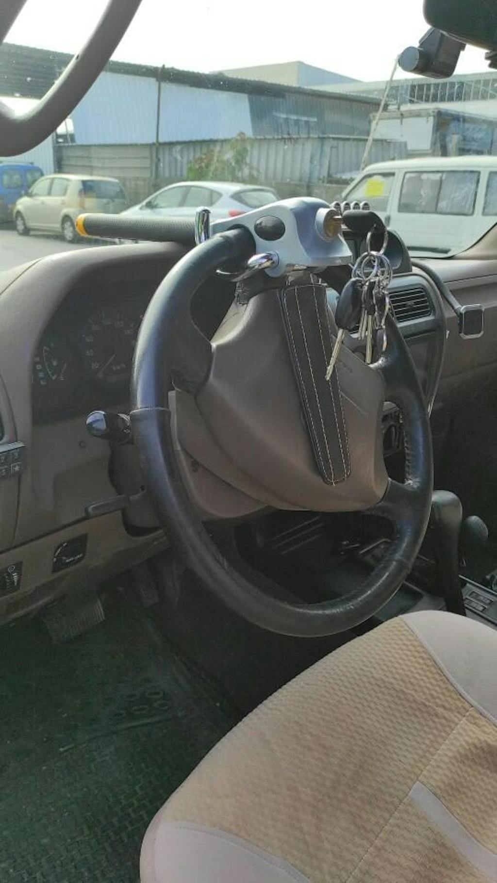 TwizTect Foldable Car Steering Wheel Lock TwoDirection Lock With