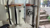Skateboard wall storage rack