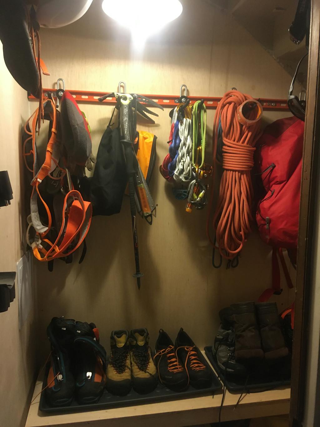 Climbing Equipment Wall Storage System GearHooks