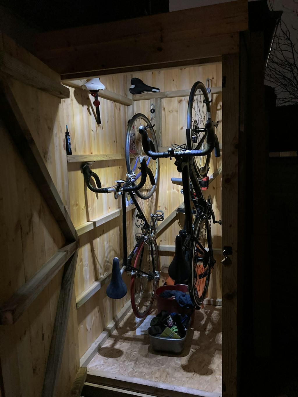 Bike Storage Ideas Hang Bike On Wall Vertically By The Front Wheel