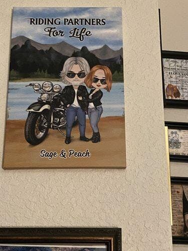 Personalized Canvas, Angel Biker - Ride Through The Pearly