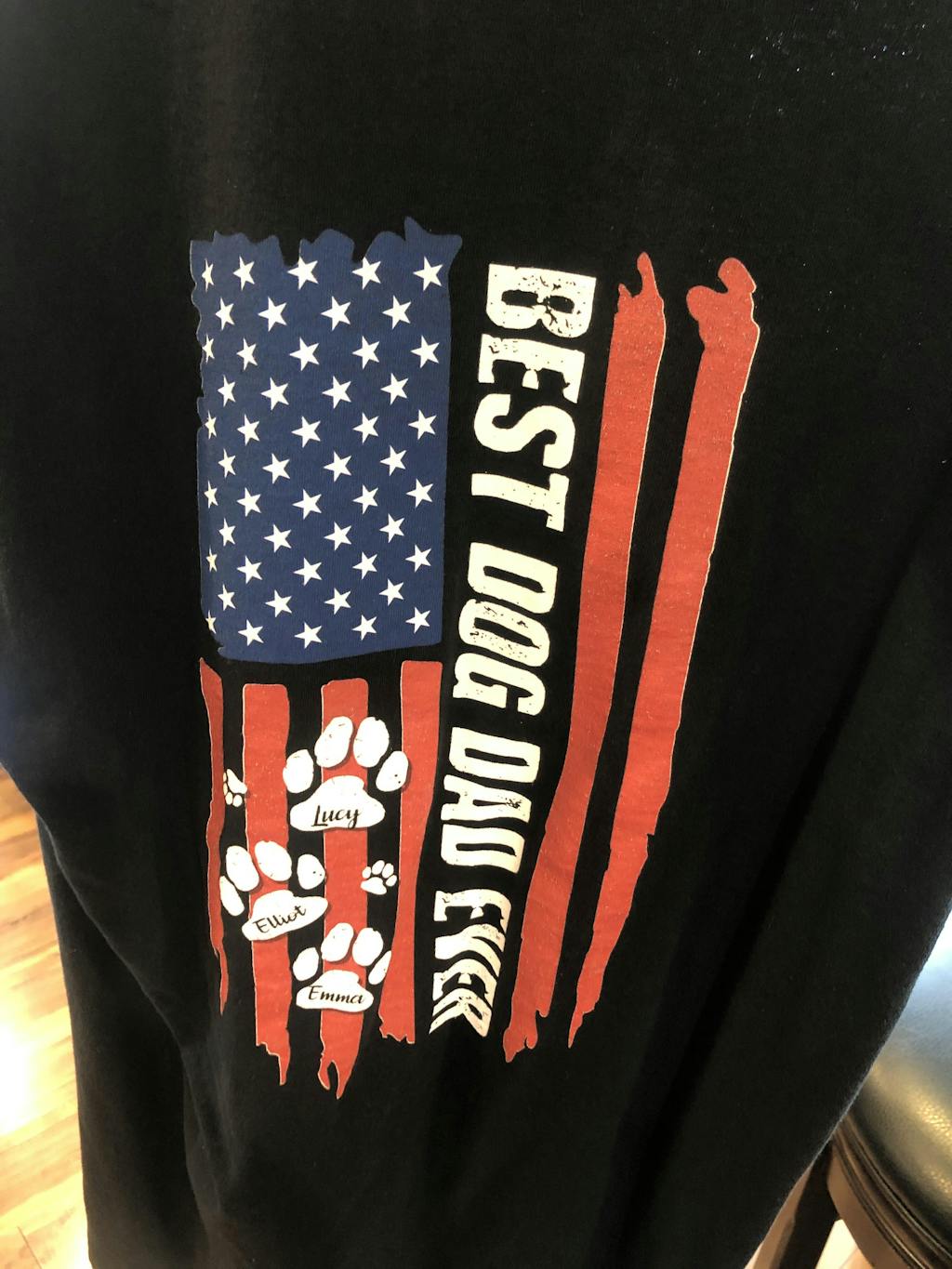 Best Dog Dad Ever Paw American Flag Backside Dog Shirt K228 888228 ...