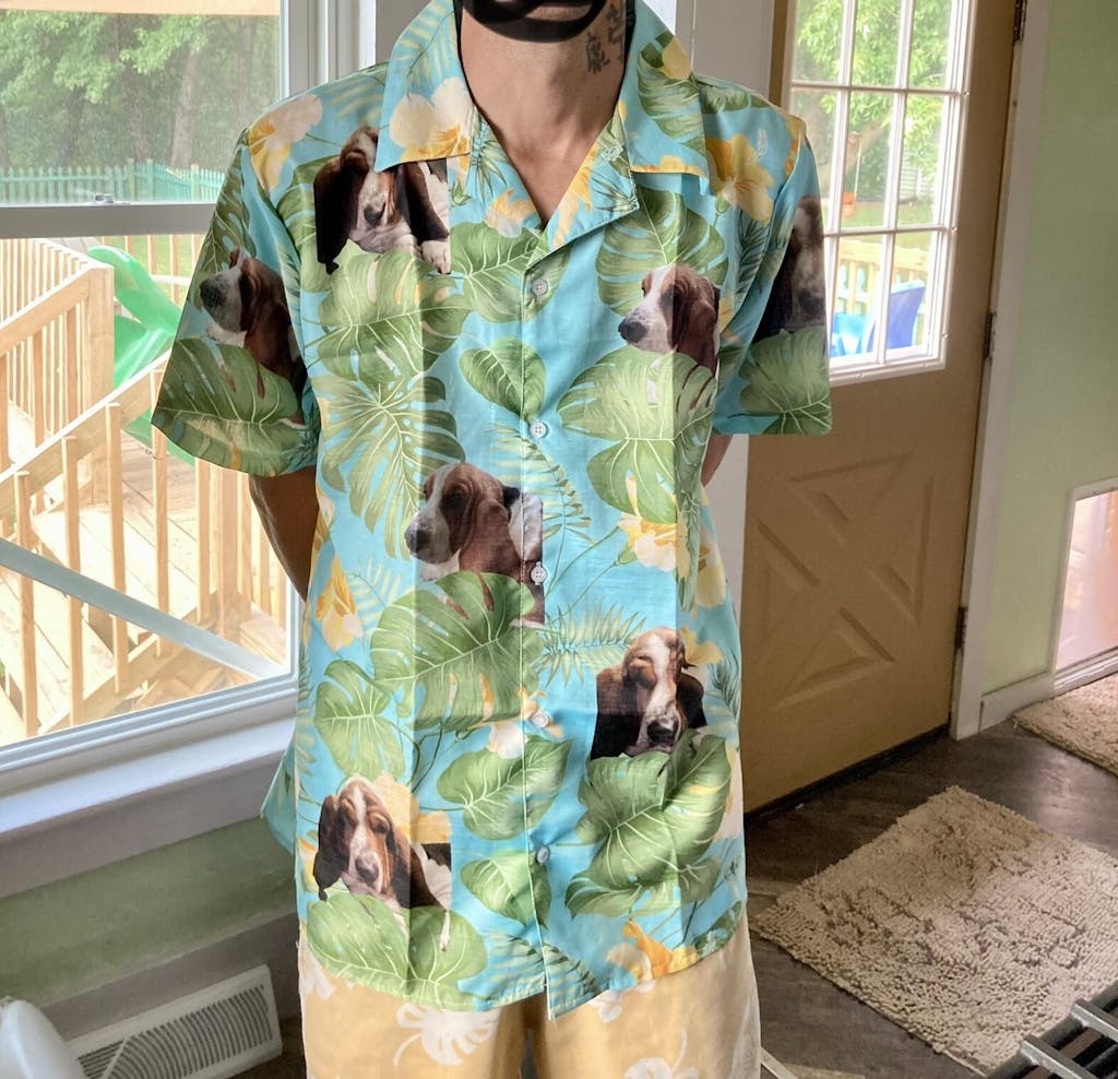 Upload Photo Dog Men's Hawaiian Shirt K228 888280