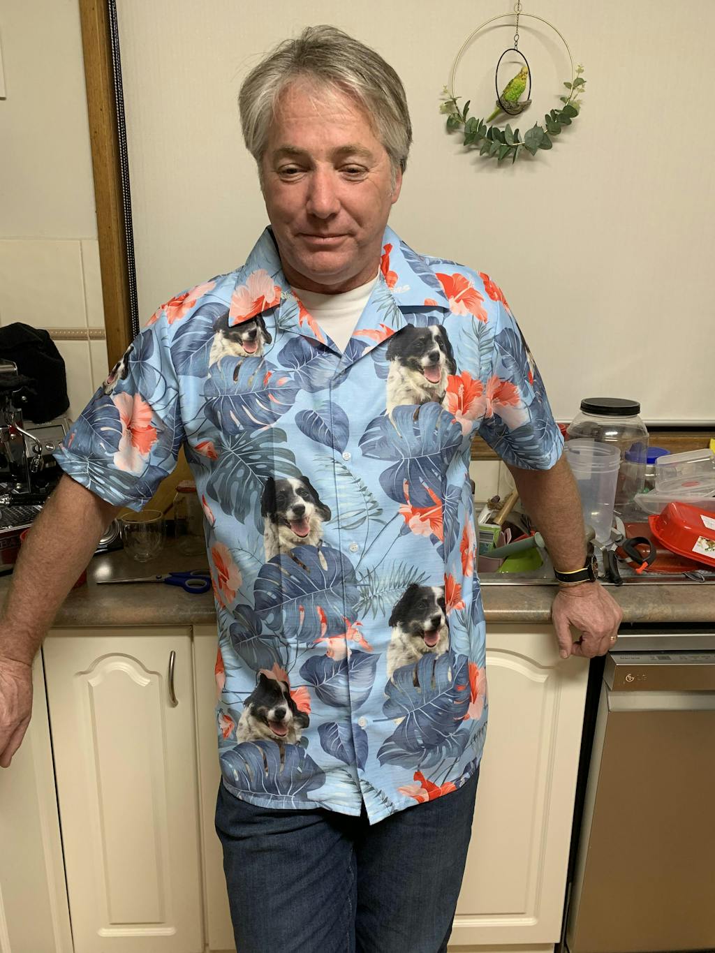 Upload Photo Dog Men's Hawaiian Shirt K228 888280