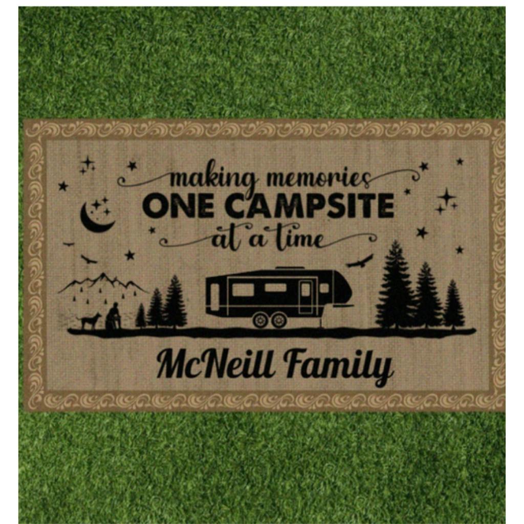 To Our Campsite Camping Patio Rug, Patio Mat K228 HN590