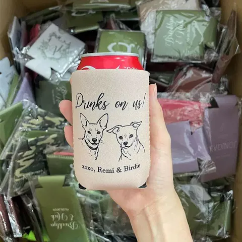 Custom 12 Oz Collapsible Neoprene Can Coolers & Beverage Holders