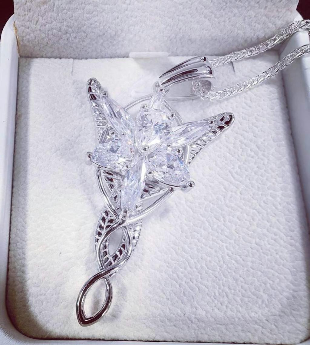 The Lord Of The Rings The Twilight Star 925 Sterling Silver Nceklace