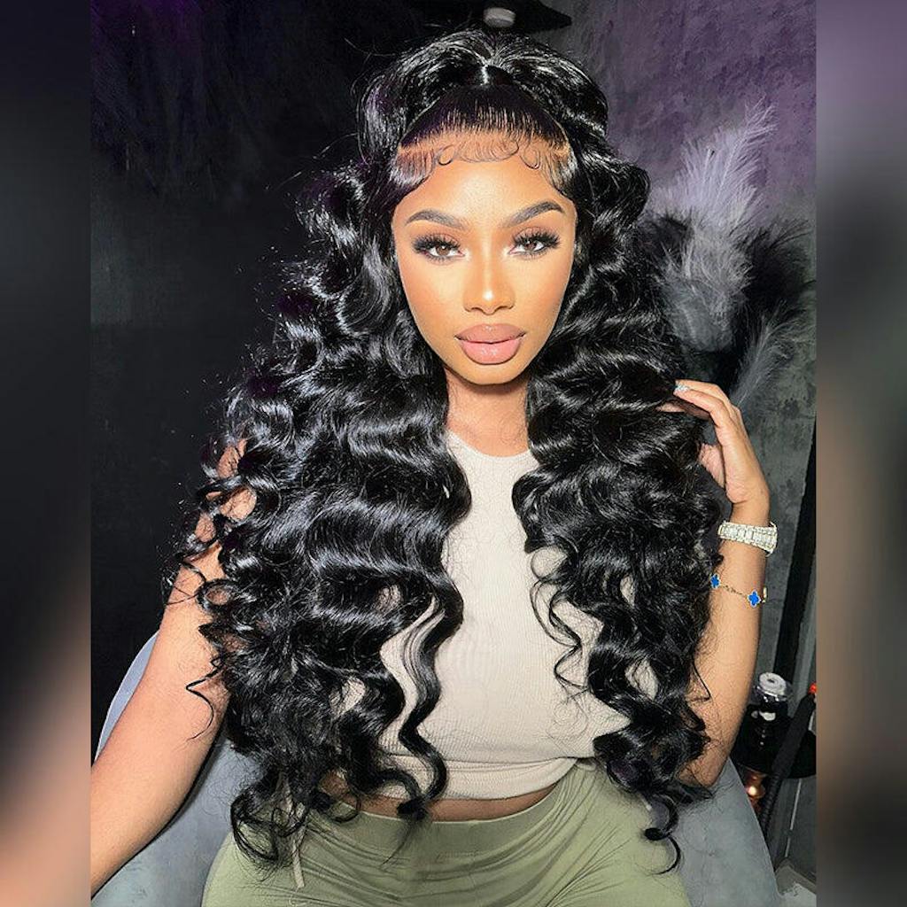 Natural Crimps Curls Loose Deep Wave Hd Lace Frontal Wig Natural Hairl 