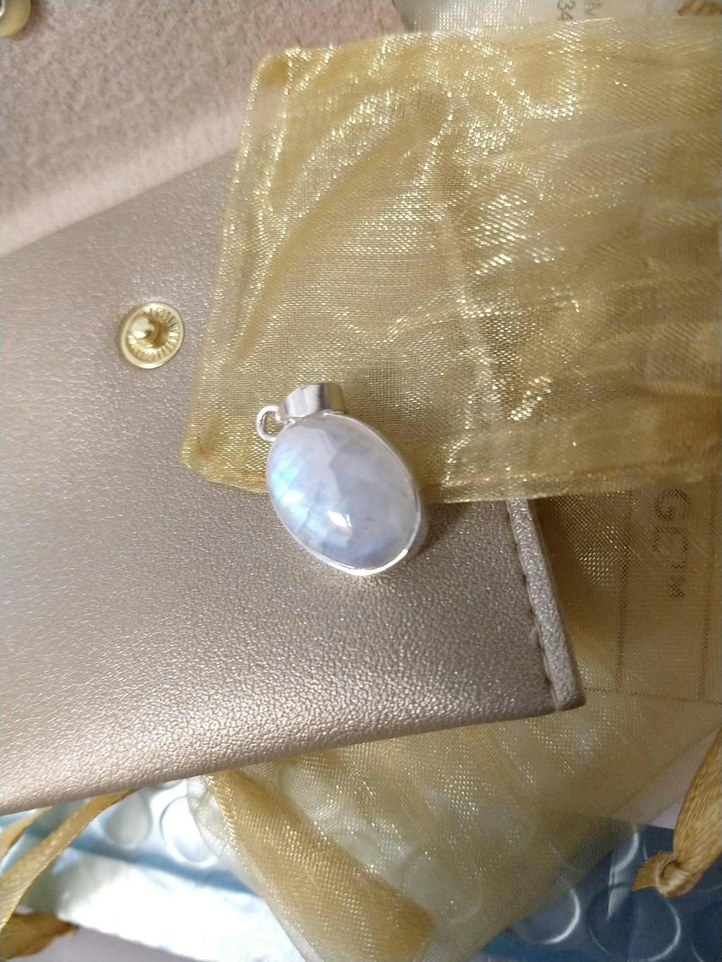 925 Sterling Silver Oval Moonstone Necklace