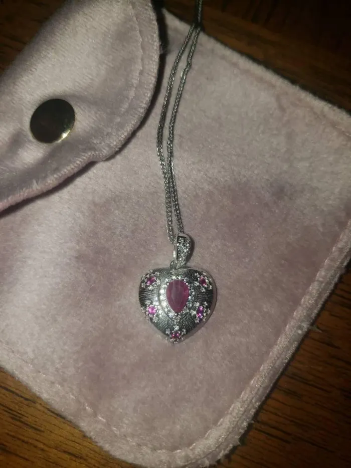 Customer photo of silver ruby necklace