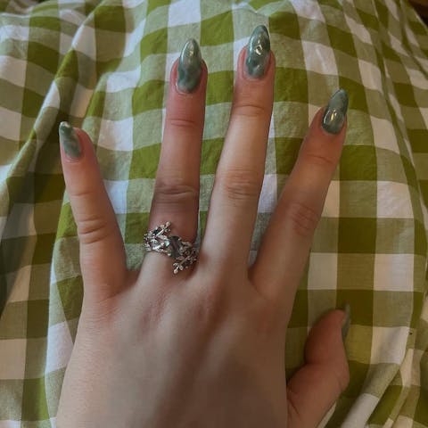 Aphrodite's Enchanted Vine | A Mythical Moss Agate Engagement Ring Set