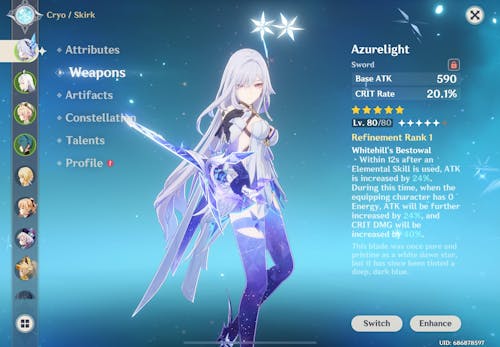 Genshin Impact Account with 40.000-80.000+ Primogems