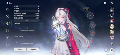 Wuthering Waves Carlotta Starter Reroll Account