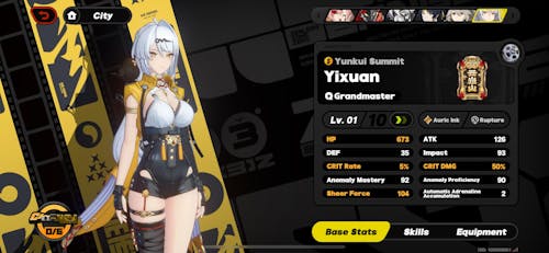 Yixuan Starter Account - Zenless Zone Zero