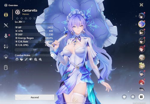 Wuthering Waves Cantarella Starter Reroll Account