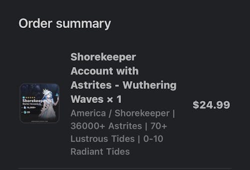 Shorekeeper Account with Astrites - Wuthering Waves