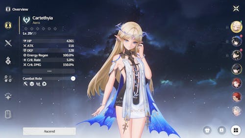 Wuthering Waves Cartethyia Starter Reroll Account