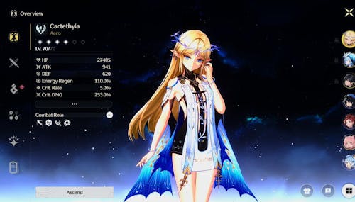 Wuthering Waves Cartethyia Starter Reroll Account