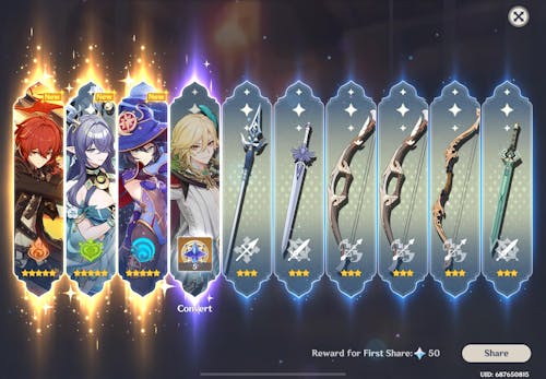 Mavuika Reroll Account with Primogems