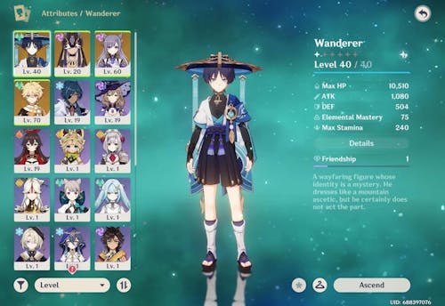 Genshin Impact Account with 40.000-80.000+ Primogems