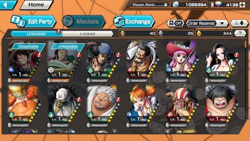 One Piece Bounty Rush Starter Reroll Account [Global - iOS]