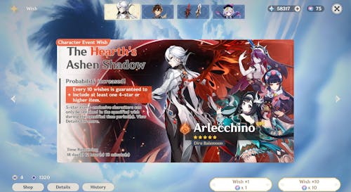 Genshin Impact Wishes Starter Account (America)