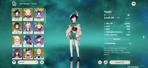 Genshin Impact Wishes Starter Account (America)